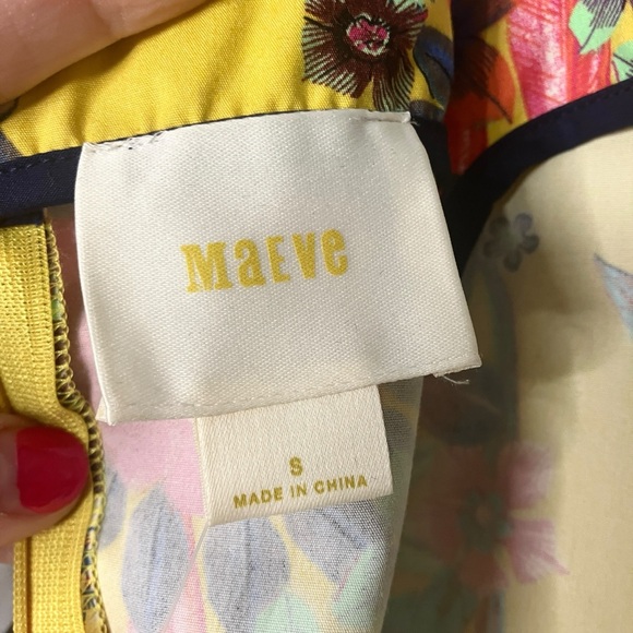 Anthropologie Women’s Sunniva dress Maeve NWT Small yellow floral - Picture 13 of 15